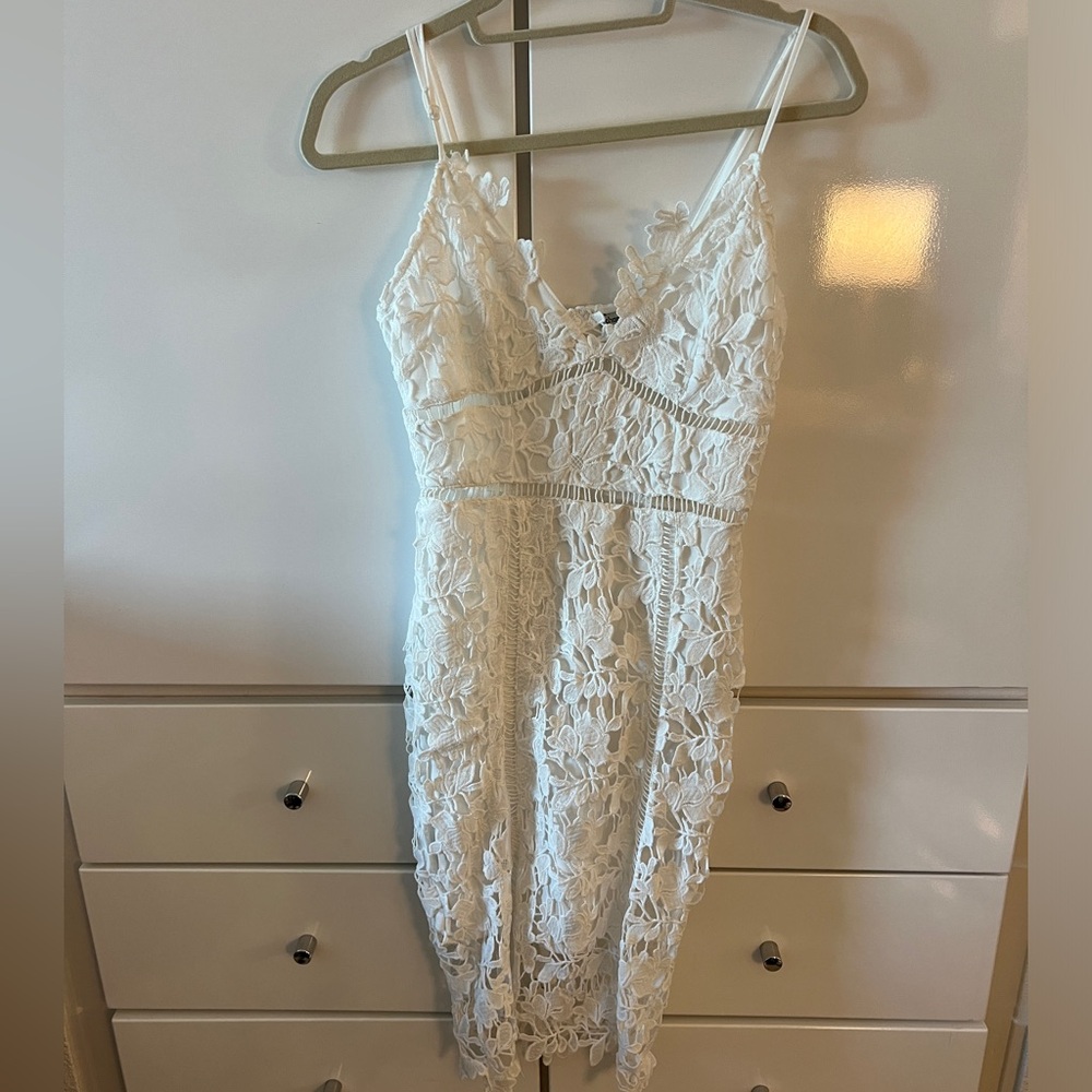 White Eyelet cocktail dress